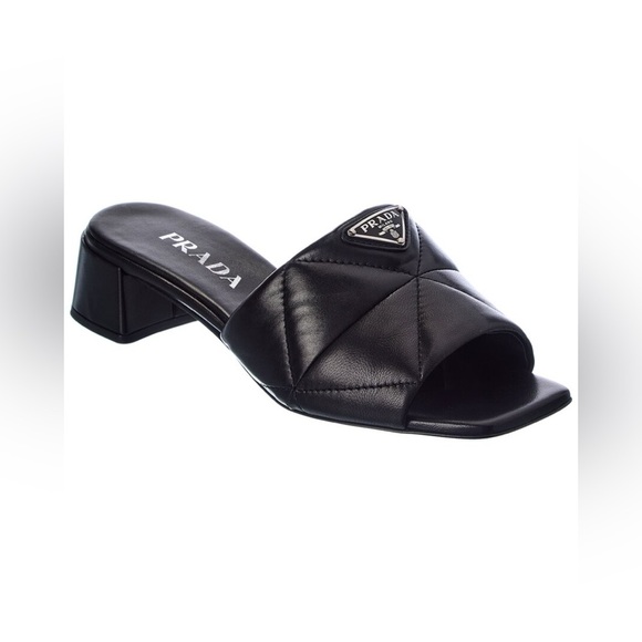 Prada Diagram Slide Sandal BLACK, Size 5US / 35EU - Picture 1 of 13